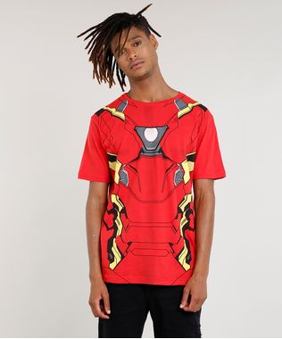 Camiseta-Masculina-Carnaval-Homem-de-Ferro-Manga-Curta-Vermelha-9411362-Vermelho_1