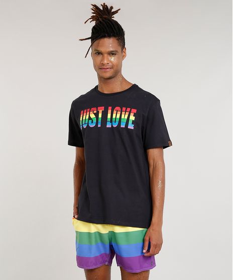 Camiseta-Masculina-Carnaval--Just-Love--Manga-Curta-Gola-Careca-Preta-9436318-Preto_1