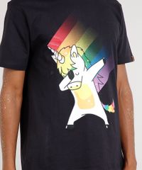 Camiseta-Masculina-Carnaval-Unicornio-Manga-Curta-Gola-Careca-Preta-9436319-Preto_4