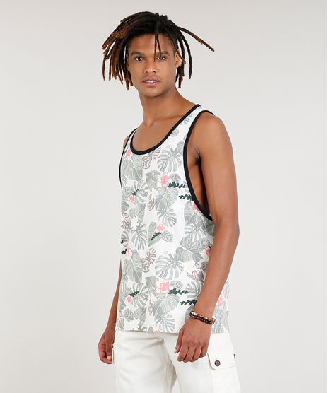 Regata-Masculina-Estampada-de-Folhagens-Gola-Redonda-Off-White-9402643-Off_White_1
