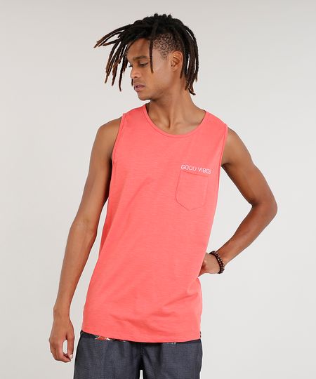 Regata-Masculina--Good-Vibes--com-Bolso-Gola-Redonda-Coral-9402641-Coral_1