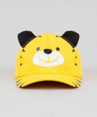 Bone-Infantil-Aba-Curva-Tigrinho-com-Orelhinhas-Amarelo-9405872-Amarelo_1