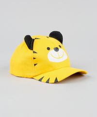 Bone-Infantil-Aba-Curva-Tigrinho-com-Orelhinhas-Amarelo-9405872-Amarelo_2