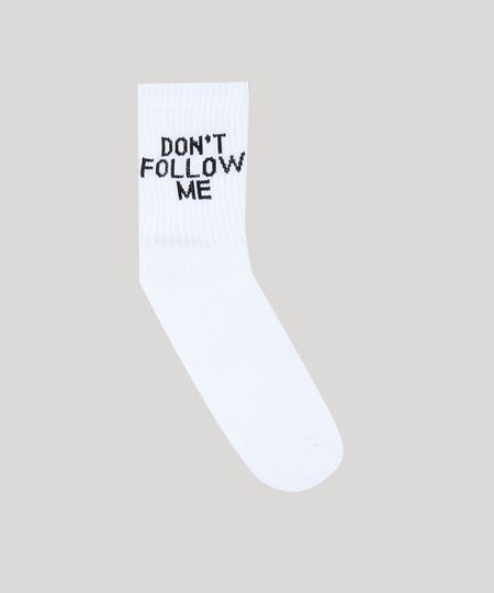 Meia-Masculina-Cano-Alto-Divertida--Don-t-Follow-Me--Branca-9468288-Branco_1