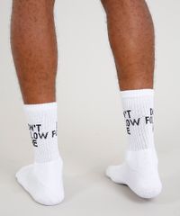 Meia-Masculina-Cano-Alto-Divertida--Don-t-Follow-Me--Branca-9468288-Branco_3