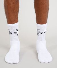 Meia-Masculina-Cano-Alto-Divertida--Don-t-Follow-Me--Branca-9468288-Branco_4