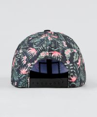 Bone-Masculino-Aba-Reta-Estampado-de-Folhagens-Preto-9422439-Preto_3
