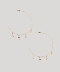 Brinco-Feminina-de-Argola--Love--Dourado-9413299-Dourado_1