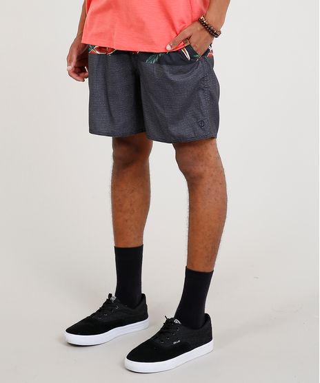 Short-Masculino-Estampado-Floral-com-Listras-e-Bolsos-Preto-9266944-Preto_1
