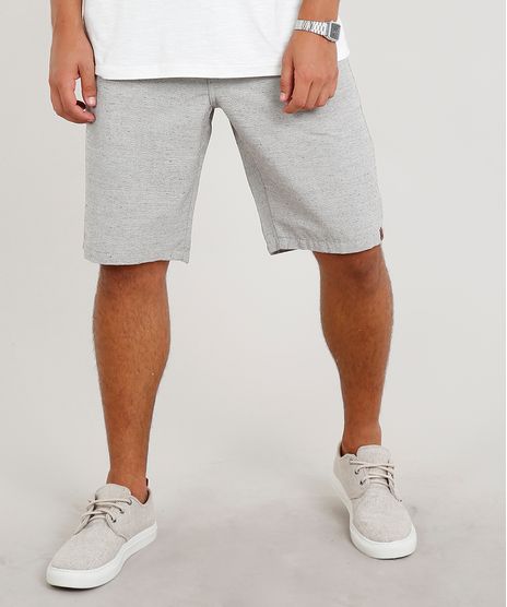 Bermuda-Masculina-com-Cordao-e-Bolsos-Cinza-Mescla-Claro-9411689-Cinza_Mescla_Claro_1