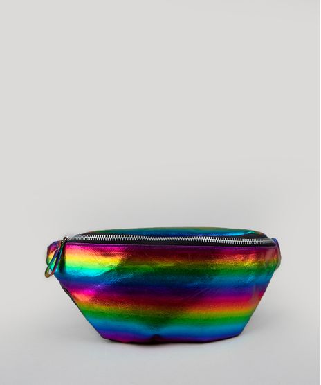 Pochete-Carnaval-Metalizada-Arco-Iris-com-Fivela-de-Metal-Multicor-9215583-Multicor_1