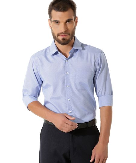 Camisa-Comfort-Pied-de-Poule-Azul-8418088-Azul_1