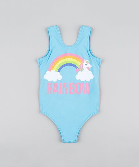 Maio-Infantil-Carnaval-Unicornio--Rainbow--com-Protecao-UV50--Azul-Claro-9421846-Azul_Claro_1