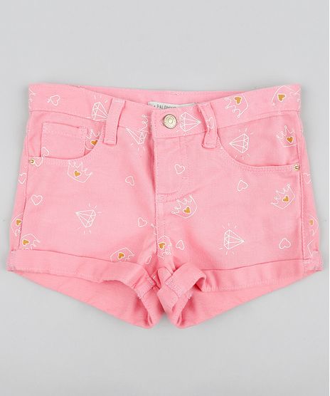 Short-Color-Infantil-Estampado-de-Coroa-Rosa-9418455-Rosa_1