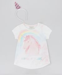 Blusa-Infantil-Carnaval-Unicornio-Manga-Curta---Tiara-Off-White-9433377-Off_White_1