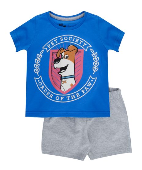 Conjunto-de-Camiseta-Azul---Bermuda-Pets-Cinza-Mescla-8372990-Cinza_Mescla_1