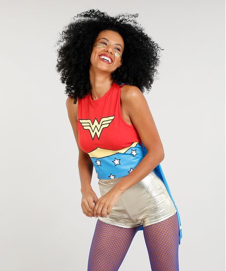 Regata-Feminina-Carnaval-Mulher-Maravilha-Cropped-com-Capa-Vermelha-8948157-Vermelho_1