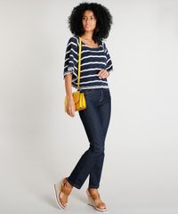 Blusa-Feminina-Ampla-Listrada-em-Trico-Manga-Curta-Decote-Redondo-Azul-Marinho-9314104-Azul_Marinho_3 Blusa-Feminina-Ampla-Listrada-em-Trico-Manga-Curta-Decote-Redondo-Azul-Marinho-9314104-Azul_Marinho_3