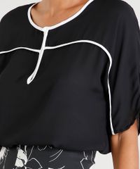 Blusa-Feminina-com-Vivo-Contrastante-Manga-Curta-Decote-Redondo-Preta-9387544-Preto_4