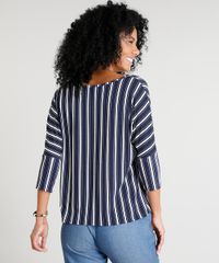Blusa-Feminina-Listrada-Manga-Curta-Decote-Redondo-Azul-Marinho-9390243-Azul_Marinho_2