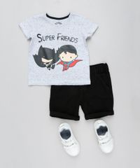 Camiseta-Infantil-Batman-e-Super-Homem-Manga-Curta-Gola-Careca-Cinza-Mescla-Claro-9433554-Cinza_Mescla_Claro_3