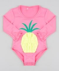 Maio-Body-Infantil-com-Abacaxi-Manga-Longa-Rosa-Neon-9384613-Rosa_Neon_1