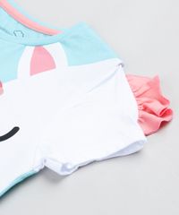 Pijama-Infantil-Unicornio-com-Glitter-Manga-Curta-Azul-Claro-9416405-Azul_Claro_3