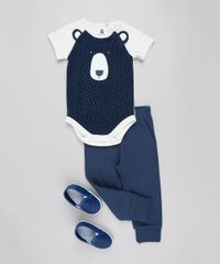 Body-Infantil-Urso-com-Orelhas-Manga-Curta-Decote-Redondo-Bege-Claro-9205080-Bege_Claro_3