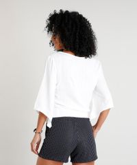 Blusa-Feminina-Transpassada-com-Amarracao-Manga-Curta-Decote-V-Off-White-9419815-Off_White_2 Blusa-Feminina-Transpassada-com-Amarracao-Manga-Curta-Decote-V-Off-White-9419815-Off_White_2