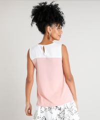 Regata-Feminina-com-Recorte-Bicolor-Decote-Redondo-Rose-9388651-Rose_2