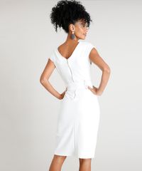 Vestido-Feminino-Curto-com-Decote-V-e-Pespontos-Sem-Manga-Off-White-9368267-Off_White_2