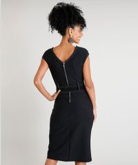Vestido-Feminino-Curto-com-Decote-V-e-Pespontos-Sem-Manga-Preto-9368267-Preto_2