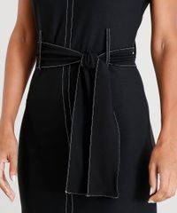 Vestido-Feminino-Curto-com-Decote-V-e-Pespontos-Sem-Manga-Preto-9368267-Preto_4