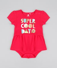 Body-Saia-Infantil--Super-Cool-Day--Manga-Curta-Decote-Redondo-Rosa-Escuro-9205038-Rosa_Escuro_1