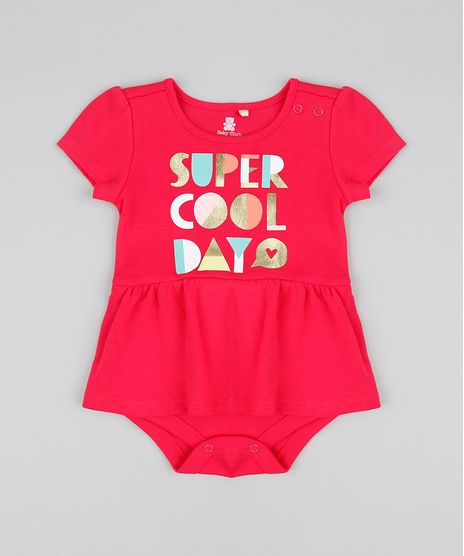 Body-Saia-Infantil--Super-Cool-Day--Manga-Curta-Decote-Redondo-Rosa-Escuro-9205038-Rosa_Escuro_1