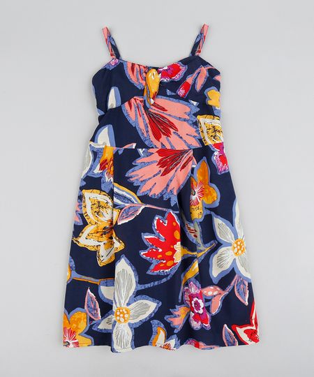 Vestido-Infantil-Estampado-Floral-com-No-Alca-Fina-Azul-Marinho-9388937-Azul_Marinho_1