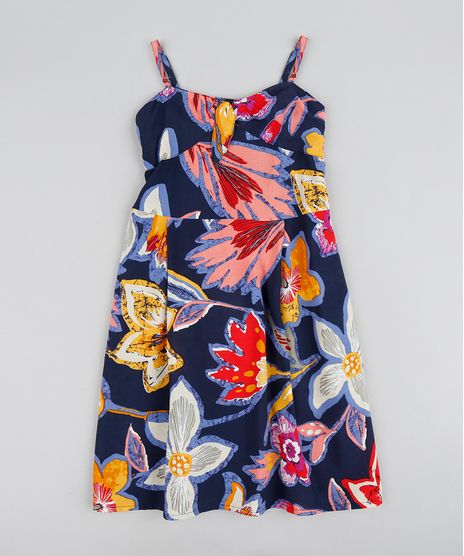 Vestido-Infantil-Estampado-Floral-com-No-Alca-Fina-Azul-Marinho-9388937-Azul_Marinho_1