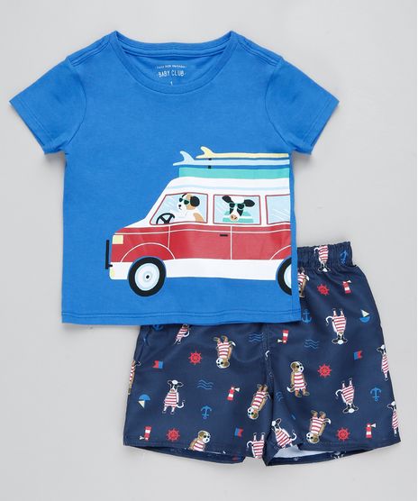 Conjunto-Infantil-de-Camiseta-Cachorro-e-Vaca-Manga-Curta-Azul---Bermuda-Estampada-Azul-Marinho-9428682-Azul_Marinho_1