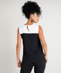 Regata-Feminina-com-Recorte-Bicolor-Decote-Redondo-Preta-9388651-Preto_2