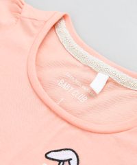 Blusa-Infantil-com-Bolso-de-Coelhinho-Manga-Curta-Decote-Redondo-Coral-9429825-Coral_4