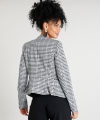 Blazer-Feminino-Estampado-Xadrez-Vichy-com-Ziper-Preto-9382143-Preto_2