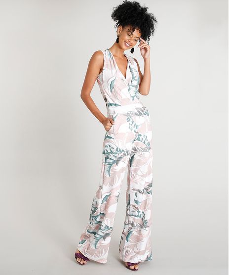 Macacao-Longo-Feminino-Estampado-Animal-Floral-com-Decote-V-Rose-9376281-Rose_1