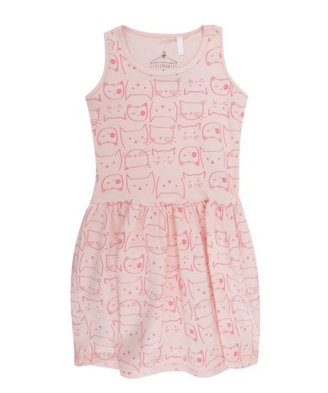 Vestido-Estampado-de-Gatos-Rosa-Claro-8370420-Rosa_Claro_1