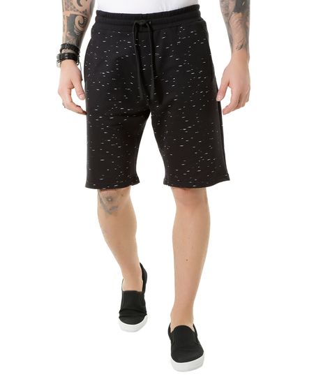 Bermuda-Relaxed-em-Moletom-Estampada-Preta-8399189-Preto_1