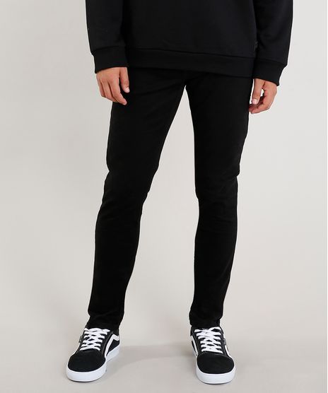 Calca-de-Sarja-Masculina-Slim-Preta-8250529-Preto_1