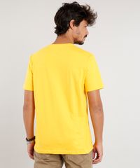Camiseta-Masculina-Caveira-com-Motocicleta-Manga-Curta-Gola-Careca-Amarela-9302121-Amarelo_2