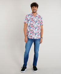 Calca-Jeans-Masculina-Slim-com-Bolsos-Azul-Medio-9134512-Azul_Medio_3