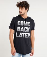 Camiseta-Masculina-Longa--Come-Back-Later--com-Capuz-Manga-Curta-Preta-8922264-Preto_1