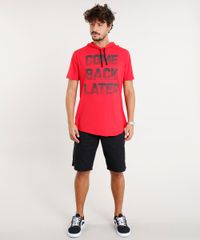 Camiseta-Masculina-Longa--Come-Back-Later--com-Capuz-Manga-Curta-Vermelha-8922264-Vermelho_3