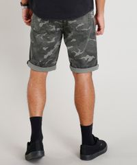 Bermuda-de-Sarja-Masculina-Slim-Estampada-Camuflada-Verde-Militar-9335204-Verde_Militar_4